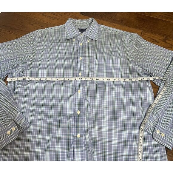 Lot of 2 Charles Tyrwhitt Mens Blue, Red Shirt Plaid XL & 18/37inches Non Iron - Picture 3 of 8